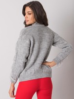 Szary sweter z frędzlami Caitri RUE PARIS
                                 zdj. 
                                4