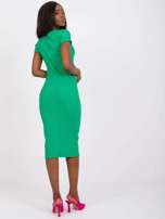 Zielona sukienka midi z materiału prążkowanego Cecilia RUE PARIS 
                                 zdj. 
                                3