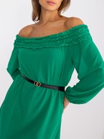 Zielona sukienka mini z odkrytymi ramionami Ameline 
                                 zdj. 
                                5