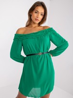 Zielona sukienka mini z odkrytymi ramionami Ameline 
                                 zdj. 
                                2