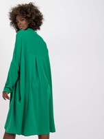 Zielona sukienka oversize z długim rękawem Geldria
                                 zdj. 
                                4