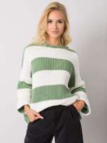 Zielony sweter w paski Bree
                                 zdj. 
                                2