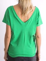 Zielony t-shirt basic z bawełny Fire 
                                 zdj. 
                                7