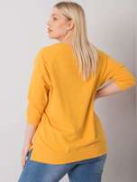 Żółta bawełniana bluza plus size Ninetta
                                 zdj. 
                                4