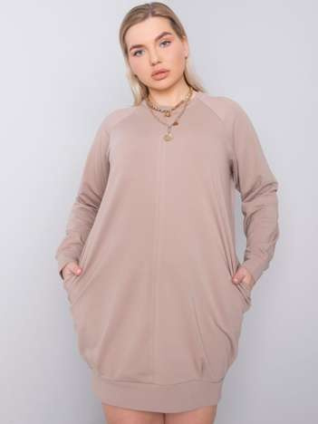 Temno bežna obleka plus size Ariadne.