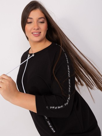 Hurt Czarna bluza damska plus size bez kaptura