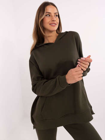 Hurt Khaki dresowy komplet basic z bluzą kangurką
