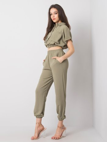 Khaki komplet Janis RUE PARIS