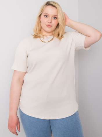 Jasnobeżowa bluzka plus size Stella