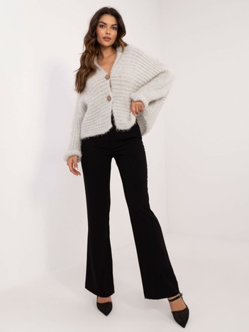 Hurt Jasnoszary rozpinany sweter oversize OCH BELLA